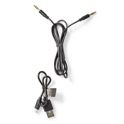 NEDIS bezdrátová sluchátka + mikrofon/ ON-EAR/ výdrž 15 hodin/ ovládání stiskem/ ovládání hlasitosti/ černé