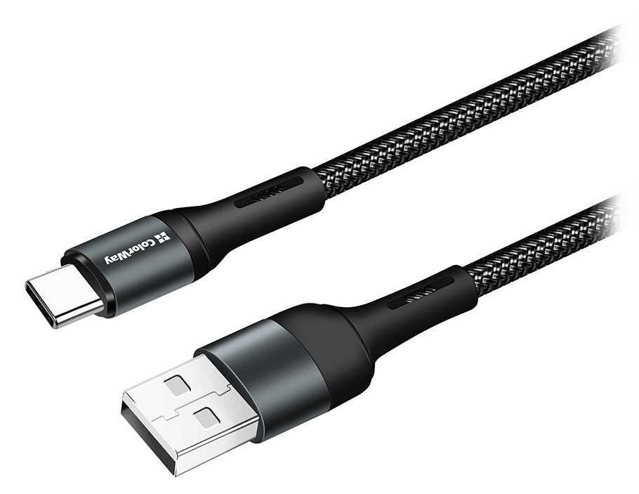 Colorway Datový Kabel USB/ USB-C / 2.4A/ 1m/ Černý