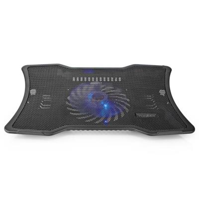 NEDIS stojan na notebook/ univerzální/ pro notebooky do 17"/ 1x ventilátor 125 mm/ USB/ plast-kov/ černý