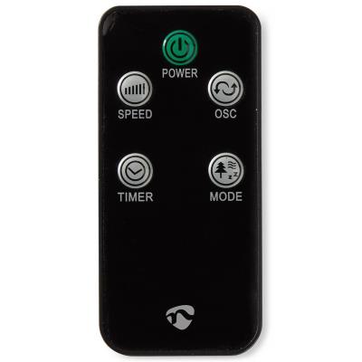 NEDIS sloupový ventilátor/ výška: 76 cm/ výkon 50 W/ 3 rychlosti/ rotace/ dálkové ovládání/ bílo-černý