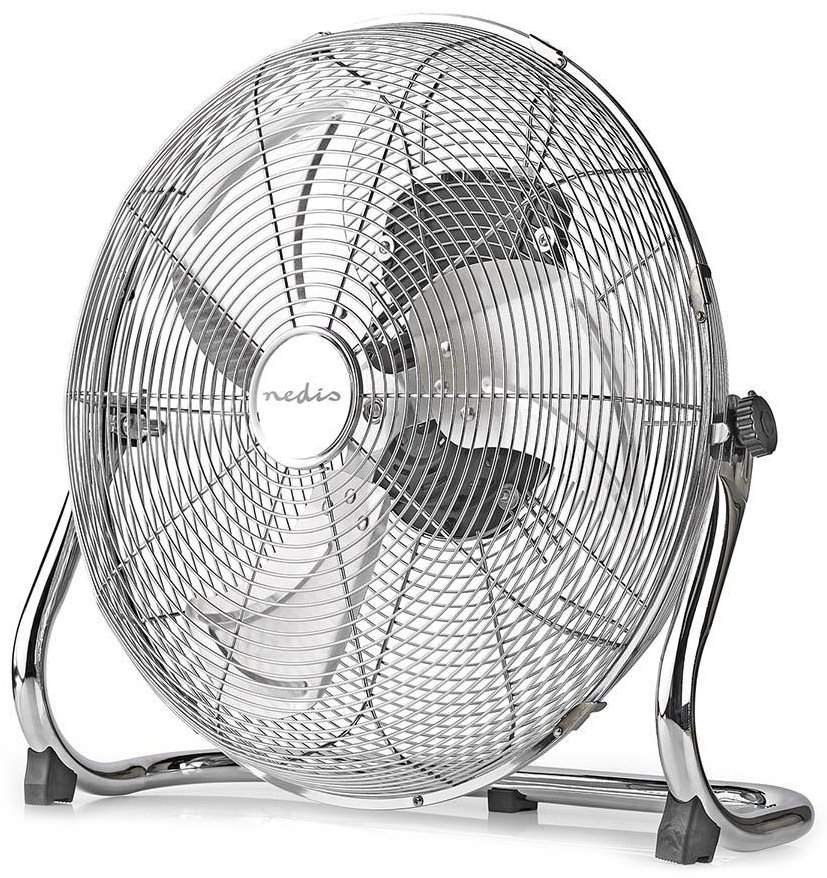 NEDIS podlahový ventilátor/ průměr 40 cm/ výkon 80 W/ 3 rychlosti/ naklápěcí/ kov