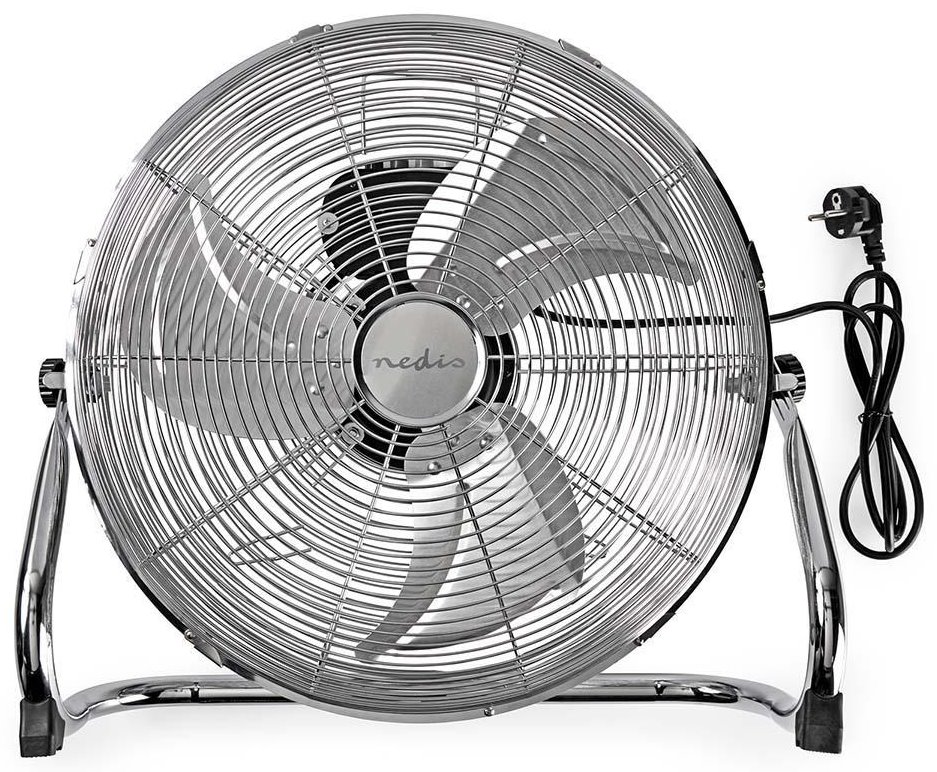 NEDIS podlahový ventilátor/ průměr 40 cm/ výkon 80 W/ 3 rychlosti/ naklápěcí/ kov