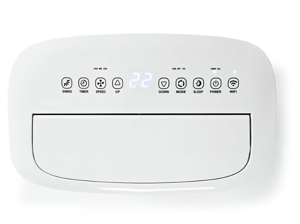 NEDIS Wi-Fi chytrá klimatizace/ 16000 BTU/ 140 m3/ odvlhčování/ 3 rychlosti/ 65 dB/ Android/ iOS/ bílá