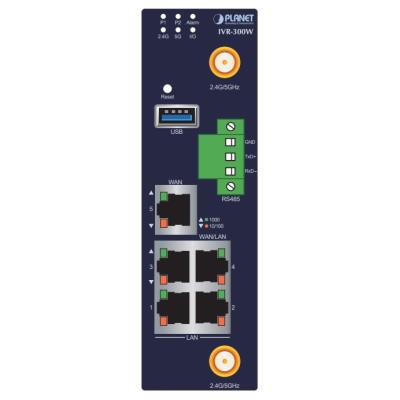 Planet IVR-300W průmyslový router, firewall, VPN, DoS, 2x WAN, 3x LAN, SD-WAN, Wi-Fi, fanless, IP30, -40až+75°C, 9-54VDC
