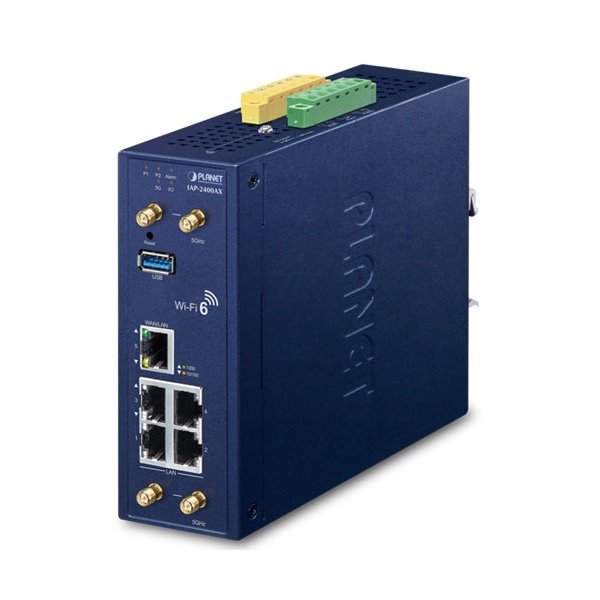 Planet IAP-2400AX Průmyslový Wi-Fi AP 5GHz, 802.11ax 2400Mbps, VLAN, IP30, -40až+75st, 9-54VDC
