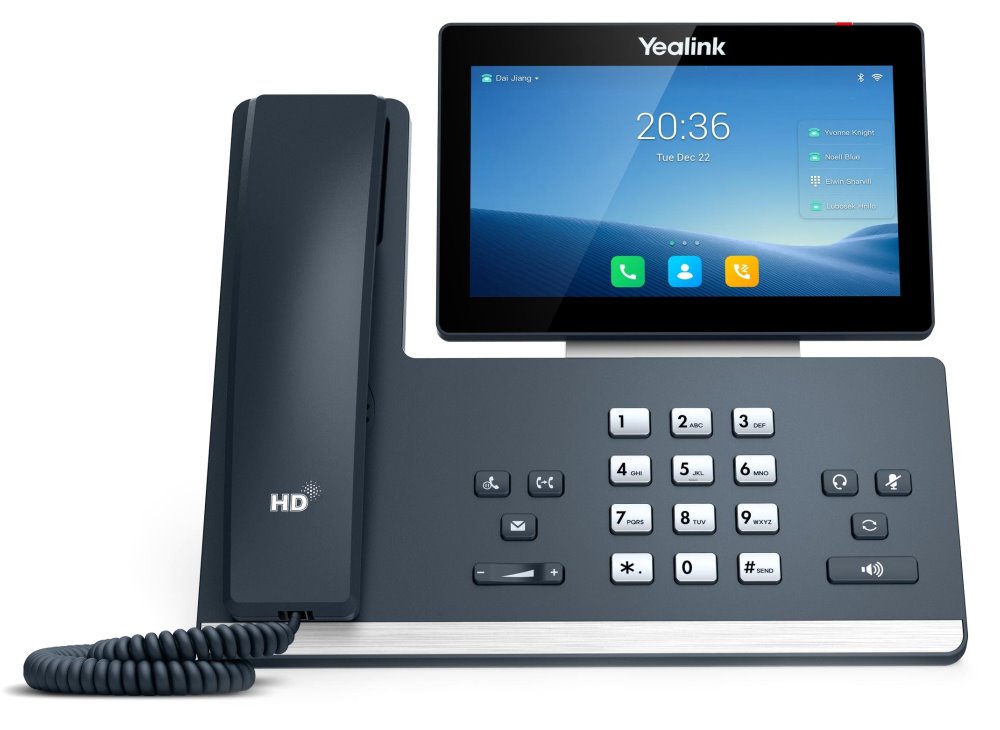 Yealink SIP-T58W IP telefon, 7" barevný IPS LCD dotykový displej, BT+WiFi, PoE, 27 prog. tl., GigE