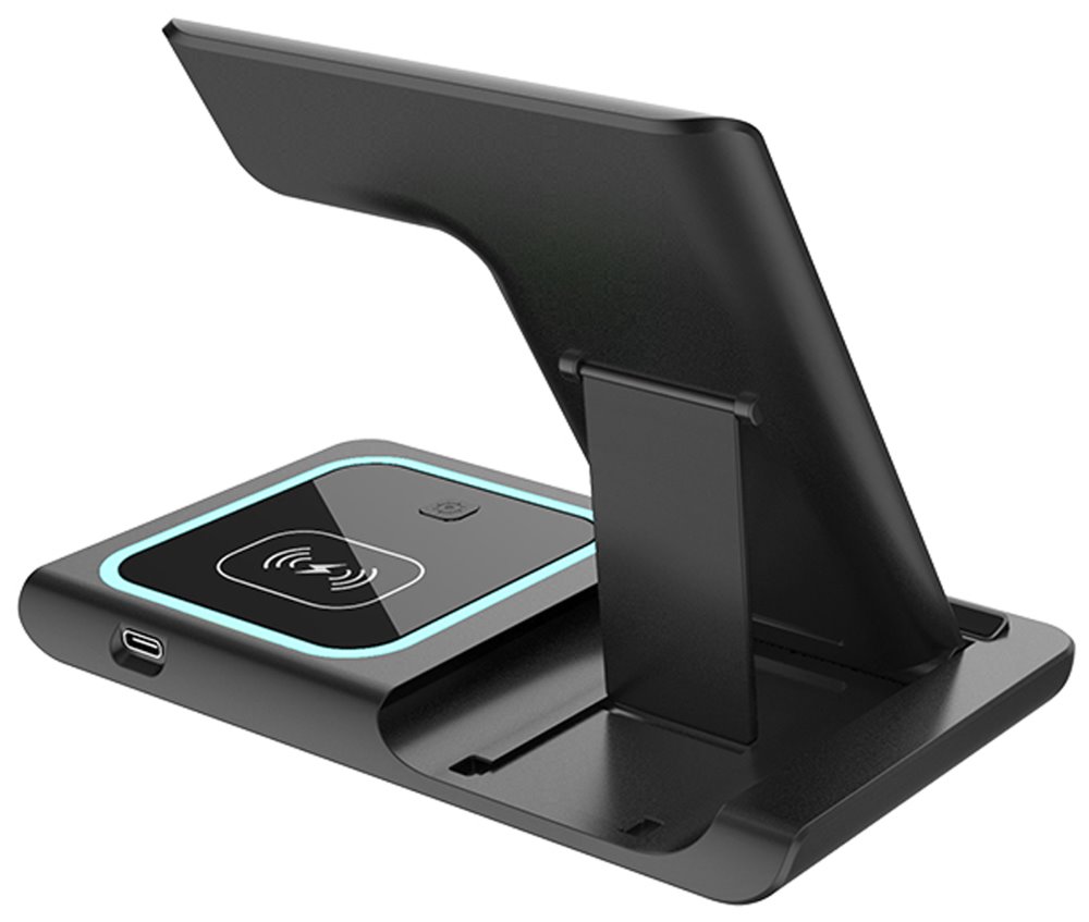 PATONA bezdrátová nabíječka 3v1, pro Iphone, Apple Watch a sluchátka Airpods, vstup 9V/2A, 5V/3A