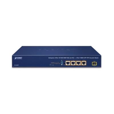Planet VR-300FP Enterprise router/firewall VPN/VLAN/QoS/HA/AP kontroler, 2x WAN (SD-WAN), 3x LAN, 1x SFP, 4x PoE 802.3at