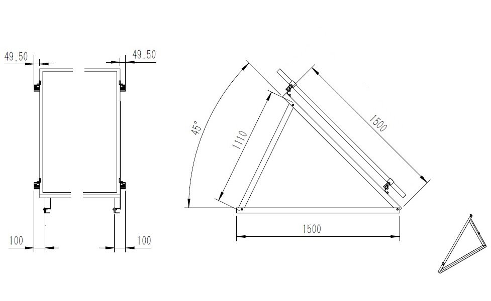 Solarmi profil k držákům SC pro uchycení sol. panelu na plochou střechu (1ks)