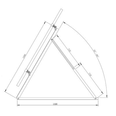 Solarmi nastavitelná konstrukce k držákům SC pro uchycení sol. panelu na plochou střechu - 1ks