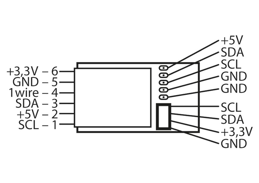 TINYCONTROL teplotní, vlhkostní a barometrické čidlo BME280 pro LAN ovladač v3
