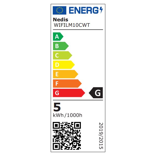 NEDIS Wi-Fi chytré náladové RGB světlo/ kulaté/ průměr 20 cm/ teplá až studená bílá/ 360 lm/ 5 W/ sklo/ Android & iOS