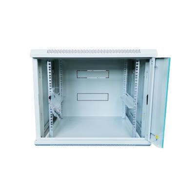 XtendLan 12U/600x450, na zeď, jednodílný, rozložený, skleněné dveře, šedý