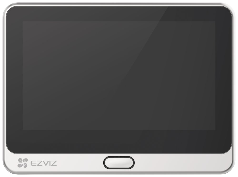 EZVIZ chytrý dveřní videotelefon DP2C/ Wi-Fi/ kamera 1080p/ H.265/ kukátko/ zvonek/ IR do 5 m/ PIR/ LCD 4,3"/ stříbrný