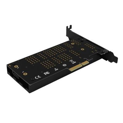 AXAGON slot adaptér do PCIe x4 na M.2 NVMe M-KEY nebo SATA B-KEY vč. chladiče / PCEM2-DC / low-profile
