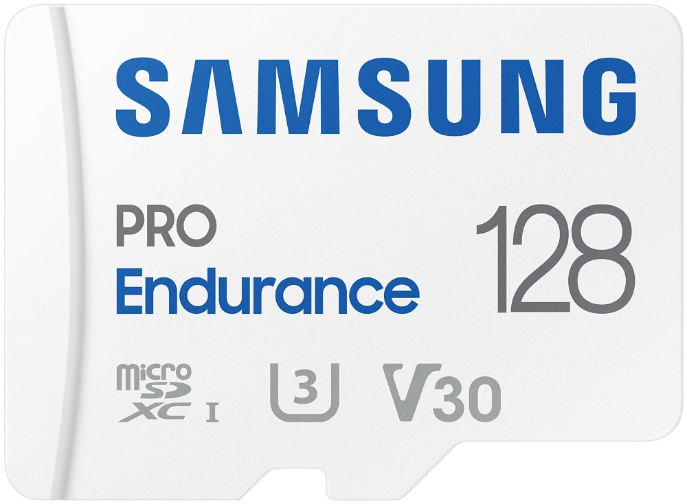 SAMSUNG PRO Endurance MicroSDXC 128GB + SD Adaptér / CL 10 UHS-I U3 / V30