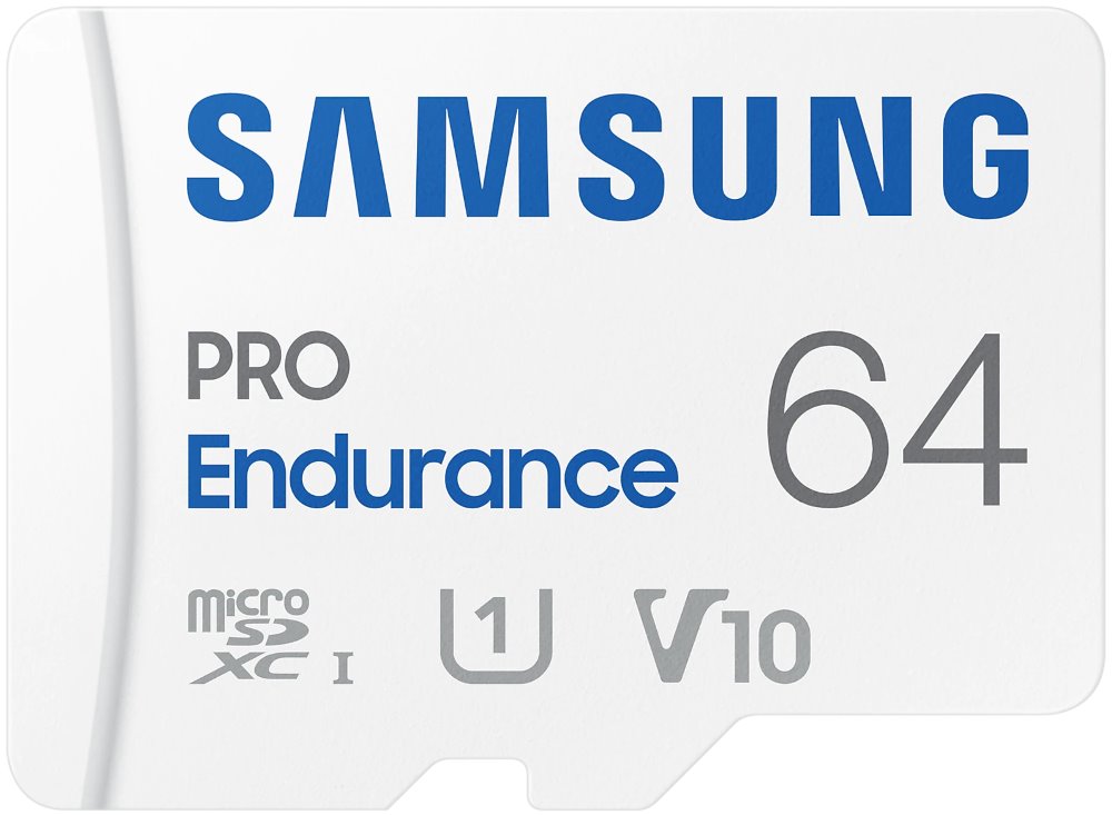 SAMSUNG PRO Endurance MicroSDHC 64GB + SD Adaptér / CL10 UHS-I U1 / V10