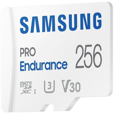 SAMSUNG PRO Endurance MicroSDXC 256GB + SD Adaptér / CL 10 UHS-I U3 / V30