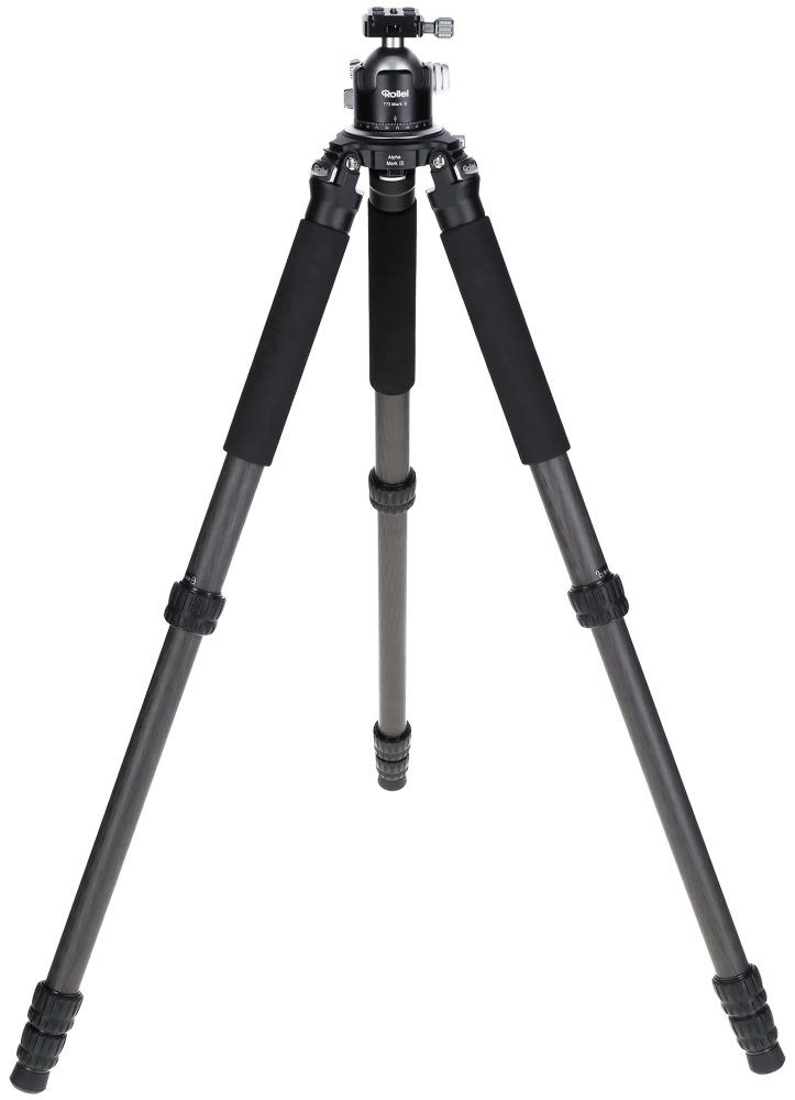 Rollei Stativ Rock Solid Tripod Alpha Mark III/ Zátěž 30kg/ Vytažený 167.5 cm/ Karbon