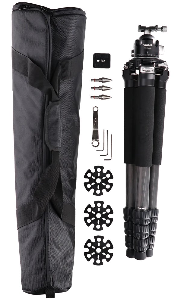 Rollei Stativ Rock Solid Tripod Alpha Mark III/ Zátěž 30kg/ Vytažený 167.5 cm/ Karbon