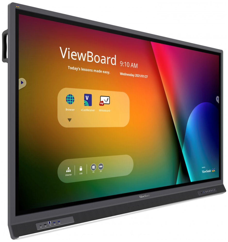 ViewSonic Flat Touch Display IFP6552-1B/ 65"/ UHD / 16/7 /400cd / Android 8-64/ OPS/ HDMI/ VGA/ DP/ HDMIout/ USB-C