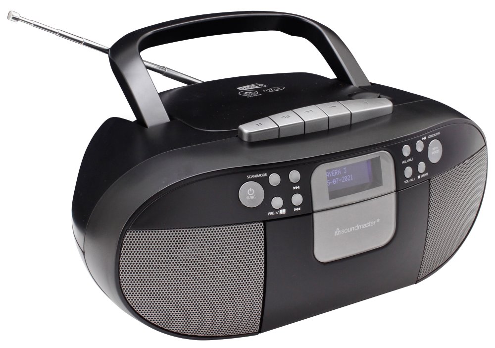 Soundmaster SCD7800SW/ DAB+/ FM/ Kazeta/ CD/ MP3/ LCD/ RDS/ USB/ AUX IN/ Černý