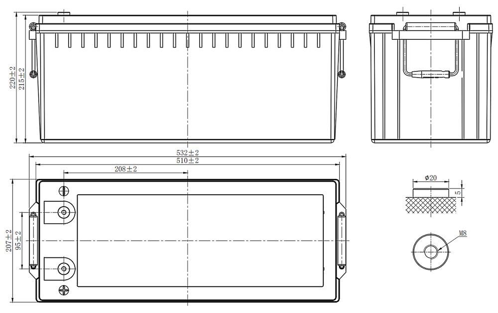 Victron Pb akumulátor AGM akumulátor Super Cycle 12V/230Ah