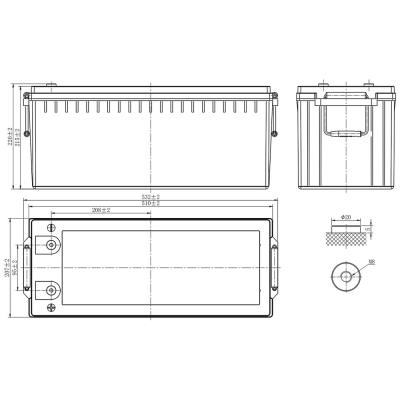 Victron Pb akumulátor AGM akumulátor Super Cycle 12V/230Ah
