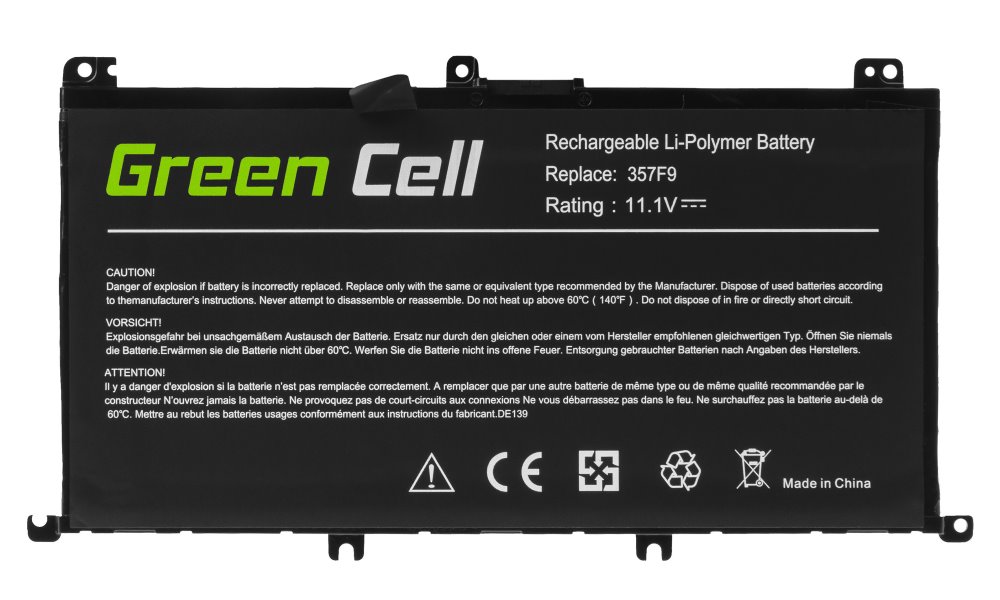 Green Cell/ DE13/ 11.1V/ 4200 mAh/ Li-Pol/ 357F9 pro Dell Inspiron 15 5576 5577 7557 7559 7566 75/ neoriginá
