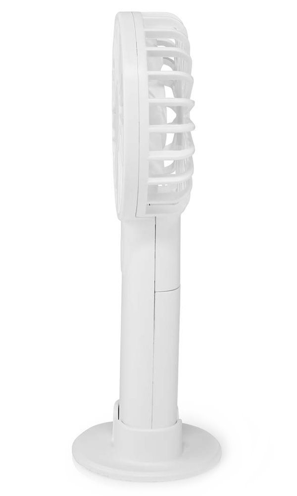 NEDIS ruční ventilátor/ průměr 6 cm/ výkon 0,9 W/ 2 rychlosti/ plast/ bílý