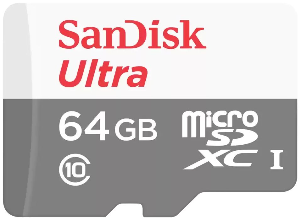 SanDisk Ultra 64GB microSDXC / CL10 UHS-I  / Rychlost až 100MB/s / vč. adaptéru