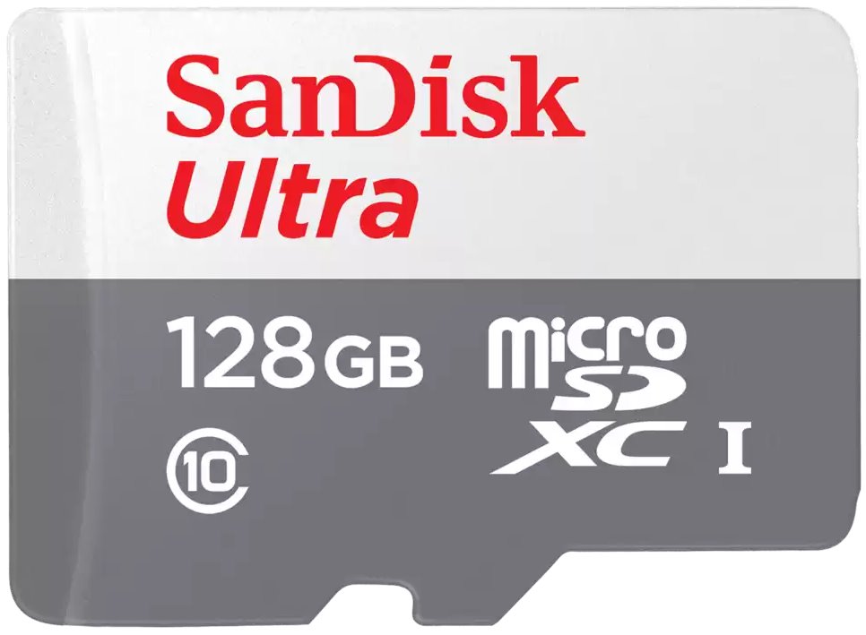 SanDisk Ultra 128GB microSDXC / CL10 UHS-I  / Rychlost až 100MB/s / vč. adaptéru
