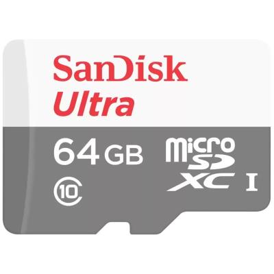 SanDisk Ultra 64GB microSDXC / CL10 UHS-I  / Rychlost až 100MB/s / vč. adaptéru