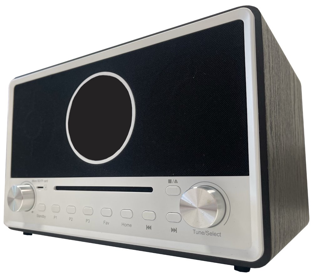 Maxxo internet. rádio CD03 /DAB+ /FM /Wifi /BT /CD přehr. /stereo rep. /dál, ovl /line out /české menu /UPnP,DLNA /budik