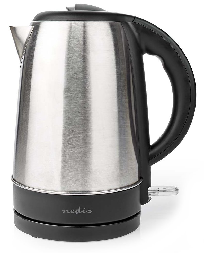 NEDIS rychlovarná konvice KAWK340EAL/ objem 1,7 l/ otáčení o 360°/ nerezová ocel/ spotřeba 2200 W/ černá / hliník