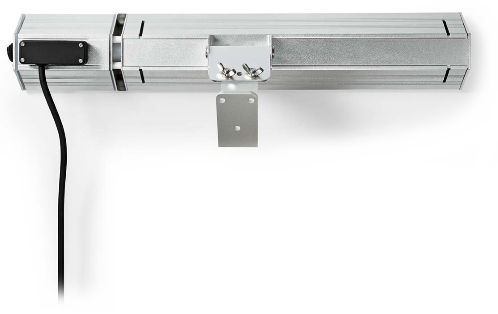 NEDIS ohřívač terasy/ spotřeba 2000 W/ 9 nastavení teploty/ IP65/ na zeď/ hliník