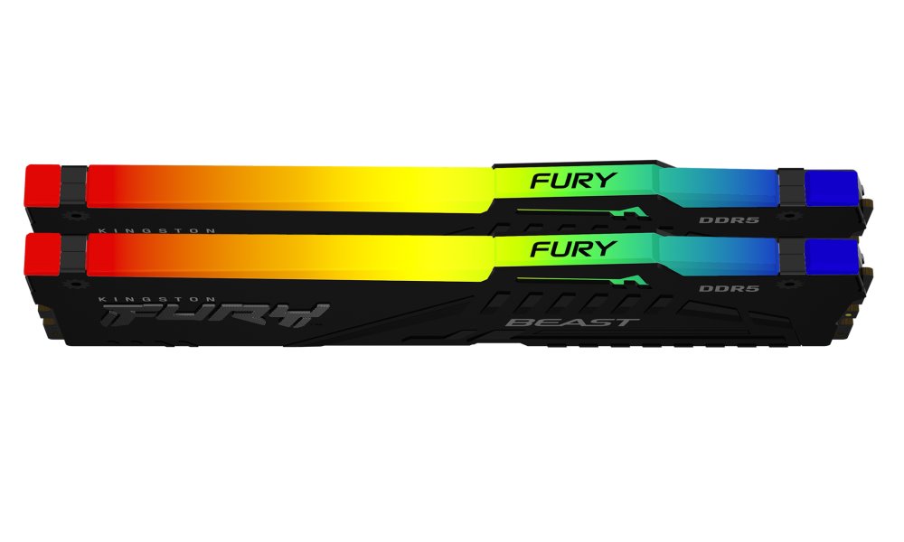 KINGSTON FURY Beast Black RGB 64GB DDR5 5200MT/s / CL40 / DIMM / Kit 2x 32GB