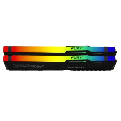 KINGSTON FURY Beast Black RGB 32GB DDR5 5200MT/s / CL40 / DIMM / Kit 2x 16GB