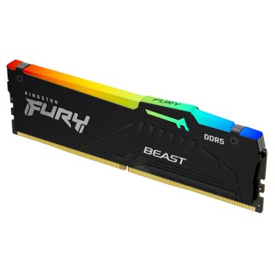 KINGSTON FURY Beast Black RGB 16GB DDR5 5200MT/s / CL40 / DIMM