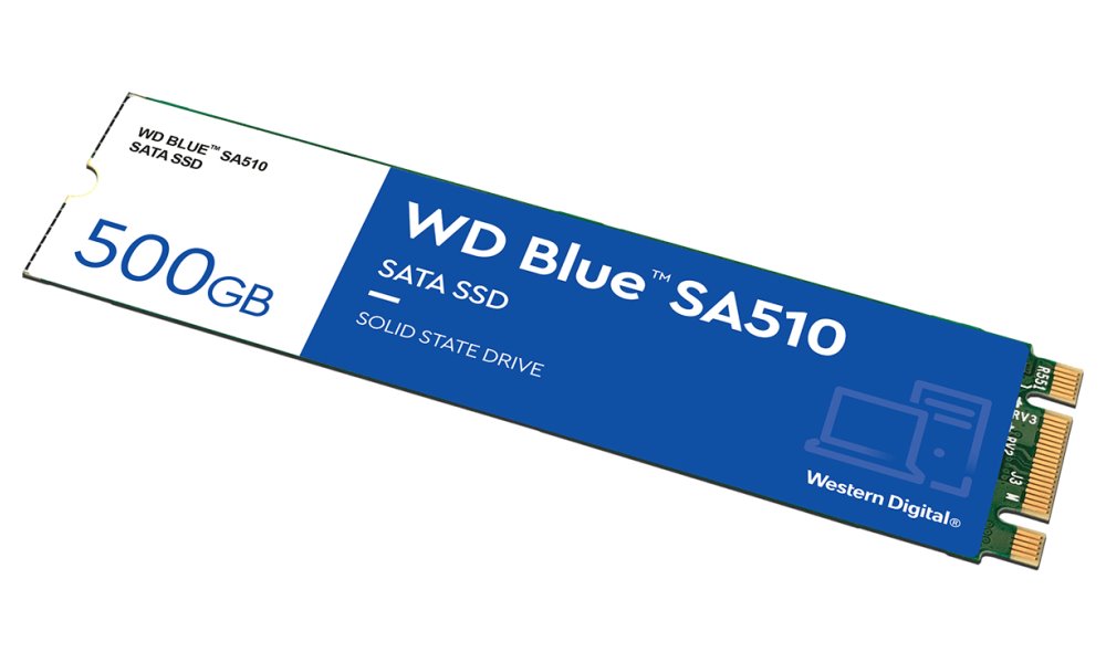 WD SSD BLUE SA510 500GB / WDS500G3B0B / M.2 SATA III / Interní / 2280
