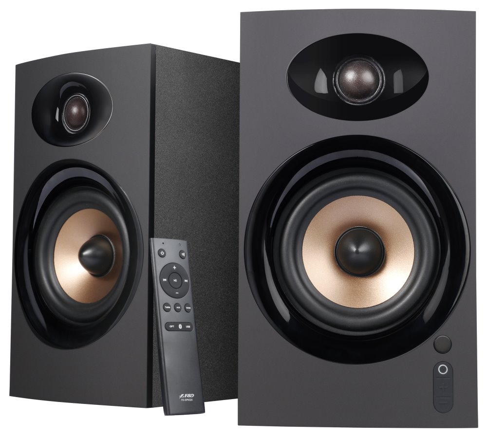 POŠKOZENÝ OBAL - FENDA F&D repro R23BT/ 2.0/ 40W/ dřevěné/ BT/ Optický/ USB vstup/ dálkové ovládání/ černé