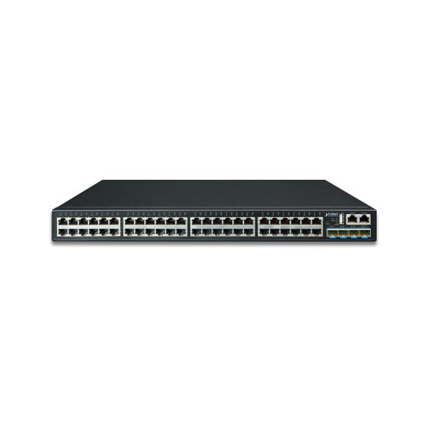 Planet SGS-6341-48T4X L3 switch, 48x1Gb, 4x10Gb SFP+, HW/IP stack, VSF/Cluster