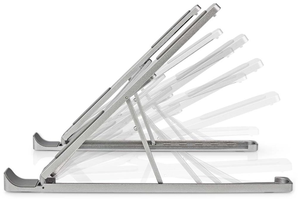 NEDIS stojan na notebook/tablet/smartphone/ univerzální/ pro zařízení 5" - 17"/ 6 úhlů/ hliník