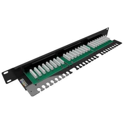 Solarix Patch panel 24x RJ-45 Cat5e UTP s vyvazovací lištou 1U SX24L-5E-UTP-BK-N