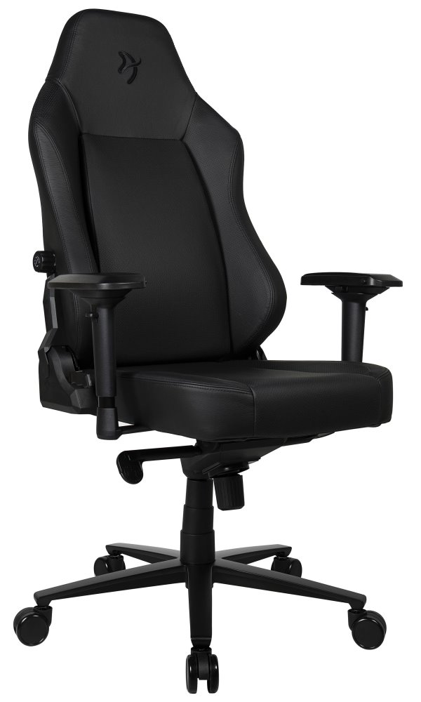 AROZZI herní židle PRIMO Full Premium Leather Black/ 100% přírodní italská kůže/ černá