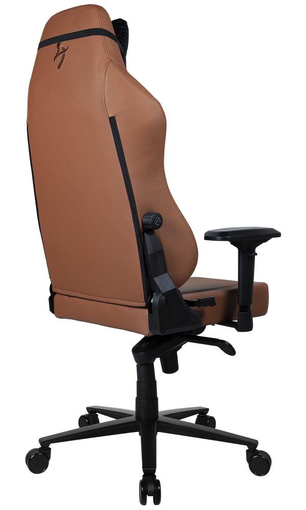 AROZZI herní židle PRIMO Full Premium Leather Brown/ 100% přírodní italská kůže/ hnědá