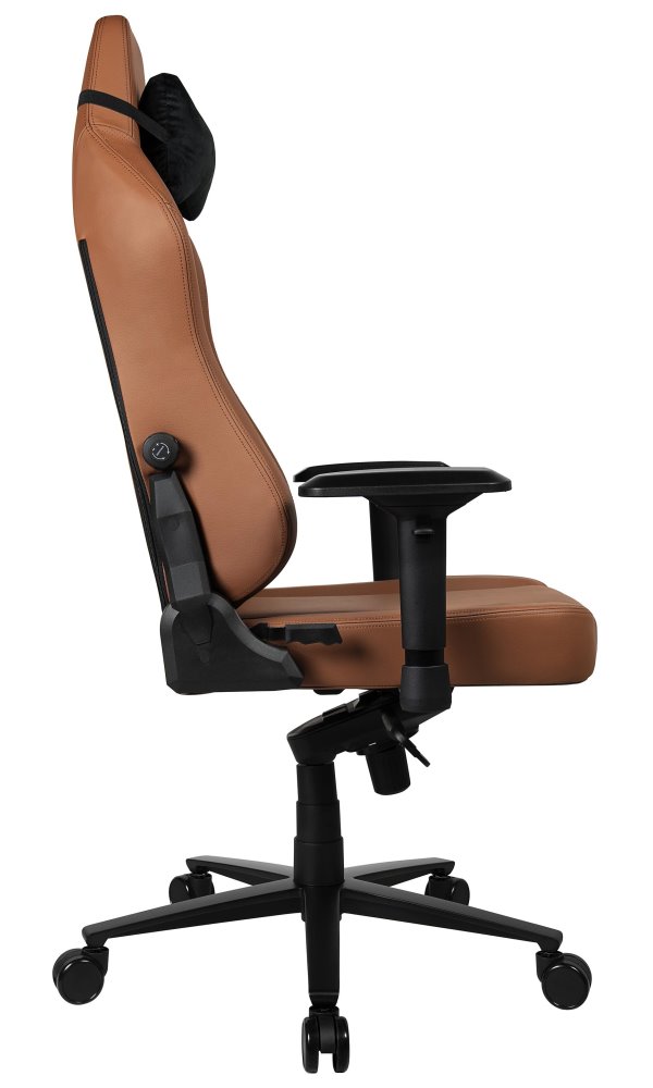 AROZZI herní židle PRIMO Full Premium Leather Brown/ 100% přírodní italská kůže/ hnědá