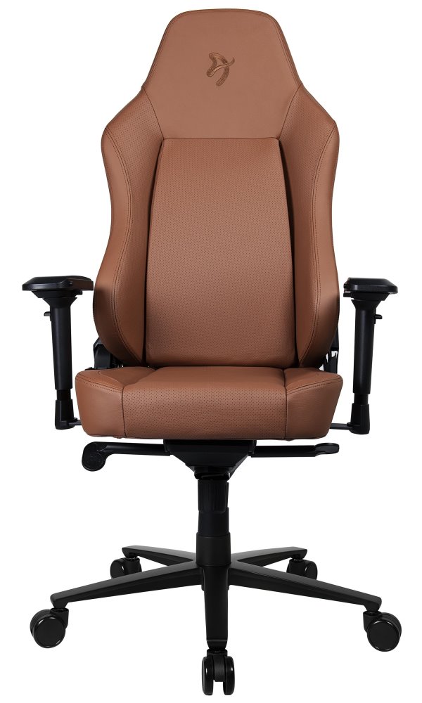 AROZZI herní židle PRIMO Full Premium Leather Brown/ 100% přírodní italská kůže/ hnědá