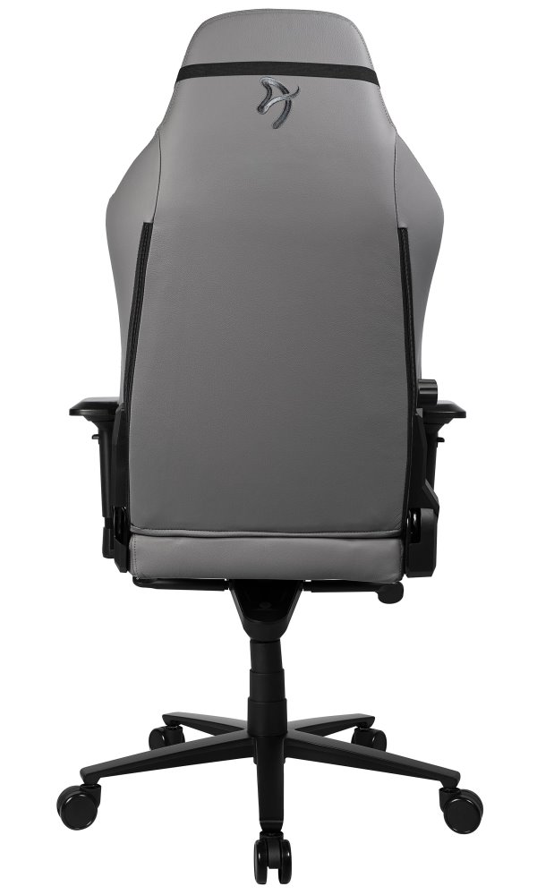 AROZZI herní židle PRIMO Full Premium Leather Anthracite/ 100% přírodní italská kůže/ světle šedá