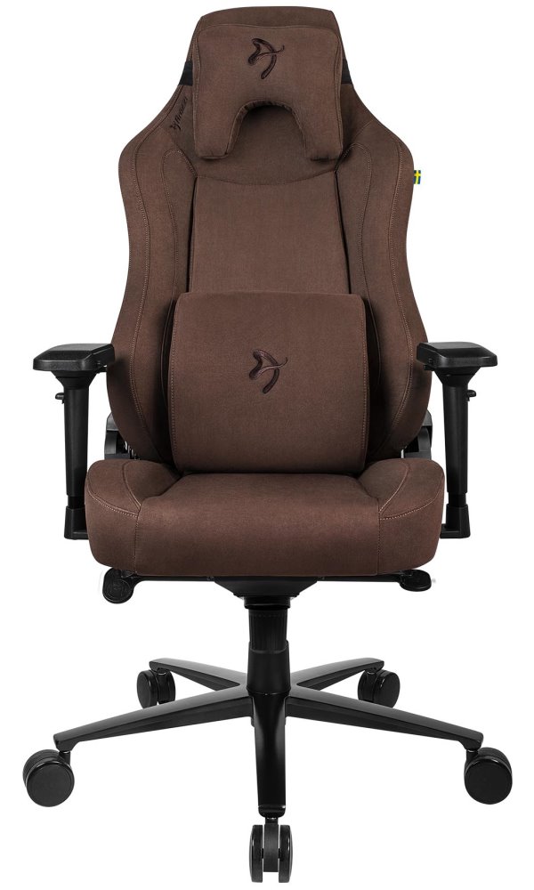 AROZZI herní židle VERNAZZA Supersoft Fabric Brown/ hnědá